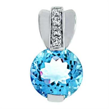 Prima Blue Topaz & Diamond Pendant Prima Blue Topaz & Diamond Pendant