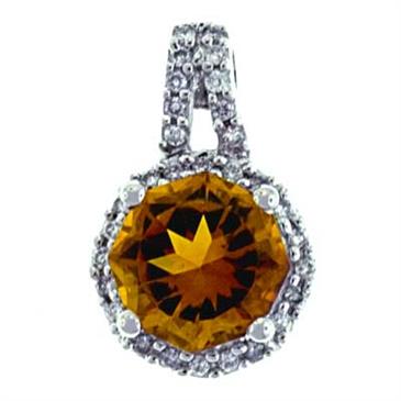 Prima Citrine And Diamond Pendant Prima Citrine And Diamond Pendant