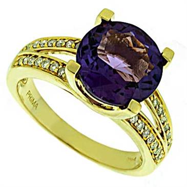 Prima Diamond And Amethyst Ring Prima Diamond And Amethyst Ring