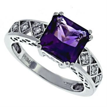 Prima Diamond And Amethyst Ring Prima Diamond And Amethyst Ring