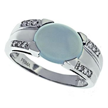 Prima Diamond And Blue Chalcedony Ring Prima Diamond And Blue Chalcedony Ring