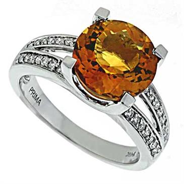 Prima Diamond And Citrine Ring Prima Diamond And Citrine Ring