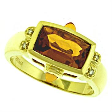 Prima Diamond And Citrine Ring Prima Diamond And Citrine Ring