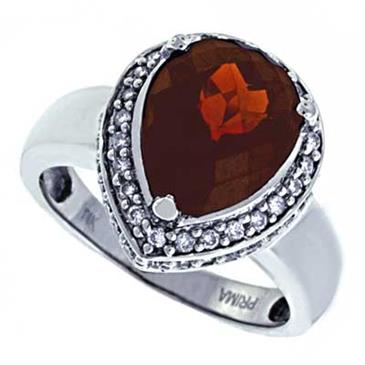 Prima Diamond And Garnet Ring Prima Diamond And Garnet Ring