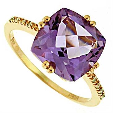 Prima Diamond And Pink Amethyst Ring Prima Diamond And Pink Amethyst Ring