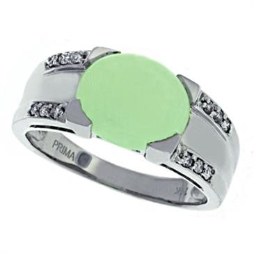 Prima Diamond And Prehenite Ring Prima Diamond And Prehenite Ring