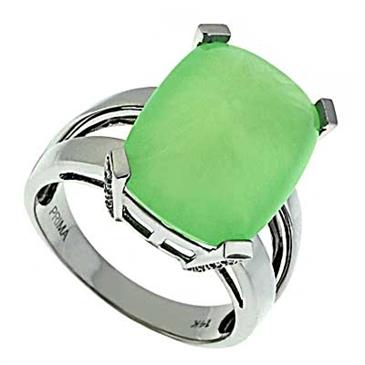 Prima Diamond And Prehnite Ring Prima Diamond And Prehnite Ring