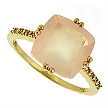 Prima Diamond And Rose Quartz Ring Prima Diamond And Rose Quartz Ring