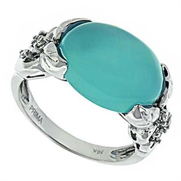 Prima Diamond And Sea Blue Chalcedony Prima Diamond And Sea Blue Chalcedony