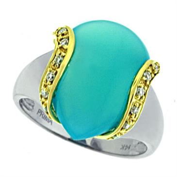 Prima Diamond And Sea Blue Ring Prima Diamond And Sea Blue Ring