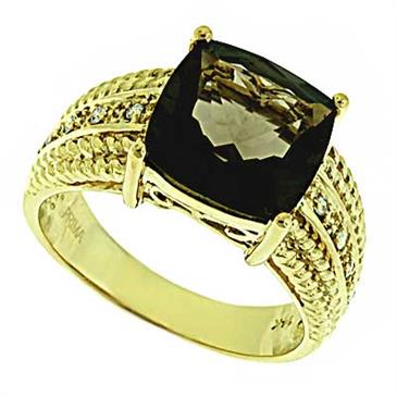 Prima Diamond And Smokey Quartz Ring Prima Diamond And Smokey Quartz Ring