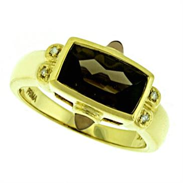 Prima Diamond And Smokey Quartz Ring Prima Diamond And Smokey Quartz Ring