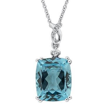 Prima Diamond & Blue Topaz Pendant Prima Diamond & Blue Topaz Pendant
