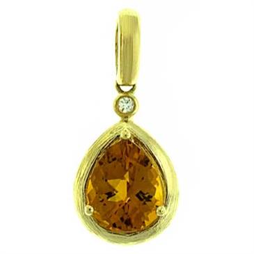 Prima Madera Citrine & Diamond Pendant Prima Madera Citrine & Diamond Pendant