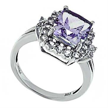 Prima Pink Amethyst And White Topaz Ring Prima Pink Amethyst And White Topaz Ring