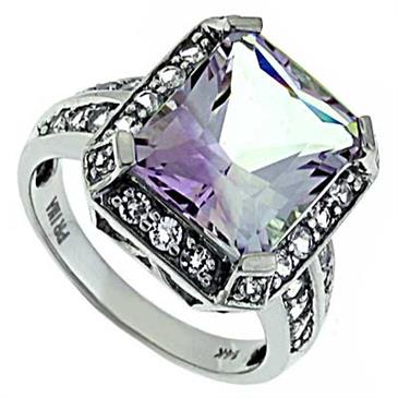 Prima Pink Amethyst And White Topaz Ring Prima Pink Amethyst And White Topaz Ring