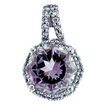 Prima Pink Sapphire & Diamond Pendant Prima Pink Sapphire & Diamond Pendant