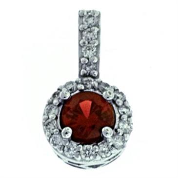 Prima Red Sapphire & Diamond Pendant Prima Red Sapphire & Diamond Pendant