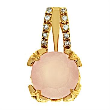 Prima Rose Quartz & Diamond Pendant Prima Rose Quartz & Diamond Pendant