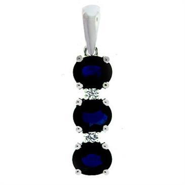 Prima Sapphire & Diamond Pendant Prima Sapphire & Diamond Pendant