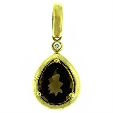 Prima Smokey Quartz & Diamond Pendant Prima Smokey Quartz & Diamond Pendant