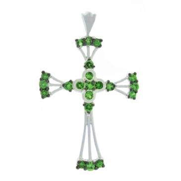 Prima Tsavorite Cross Pendant Prima Tsavorite Cross Pendant