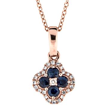 Prima 14k Rose Gemstone Pendant Prima 14k Rose Gemstone Pendant
