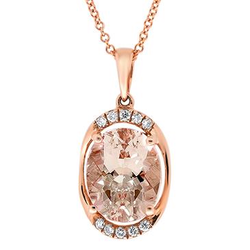 Prima 14k Rose Gemstone Pendant Prima 14k Rose Gemstone Pendant