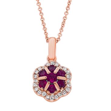 Prima 14k Rose Gold Gemstone Pendant Prima 14k Rose Gold Gemstone Pendant