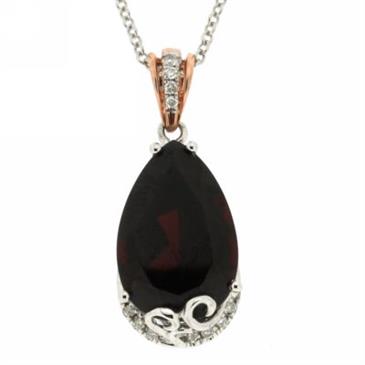 Prima 14k Two Tone Gemstone Pendant Prima 14k Two Tone Gemstone Pendant