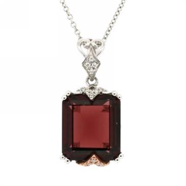Prima 14k Two Tone Gemstone Pendant Prima 14k Two Tone Gemstone Pendant