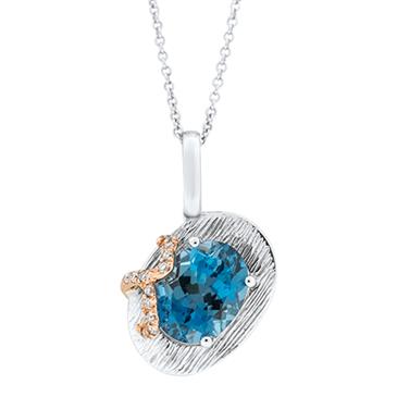 Prima 14k Two Tone Gemstone Pendant Prima 14k Two Tone Gemstone Pendant