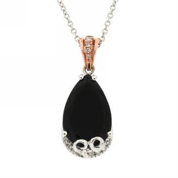 Prima 14k Two Tone Gemstone Pendant Prima 14k Two Tone Gemstone Pendant