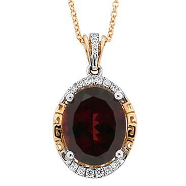 Prima 14k White And Yellow Gold Gemstone Pendant Prima 14k White And Yellow Gold Gemstone Pendant