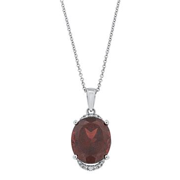 Prima 14k White Gemstone Pendant Prima 14k White Gemstone Pendant