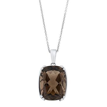 Prima 14k White Gemstone Pendant Prima 14k White Gemstone Pendant