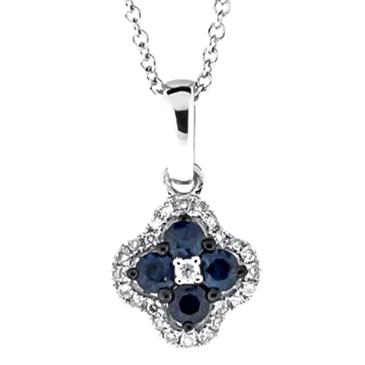 Prima 14k White Gemstone Pendant Prima 14k White Gemstone Pendant