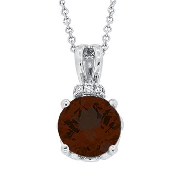 Prima 14k White Gemstone Pendant Prima 14k White Gemstone Pendant