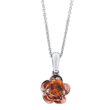 Prima 14k White Gemstone Pendant Prima 14k White Gemstone Pendant