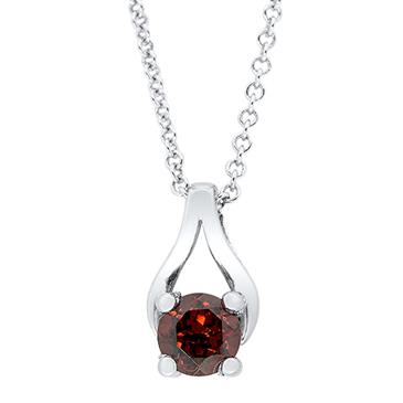 Prima 14k White Gemstone Pendant Prima 14k White Gemstone Pendant