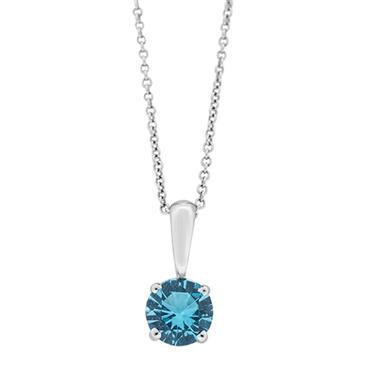 Prima 14k White Gemstone Pendant Prima 14k White Gemstone Pendant