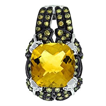 Prima 14k White Gemstone Pendant Prima 14k White Gemstone Pendant