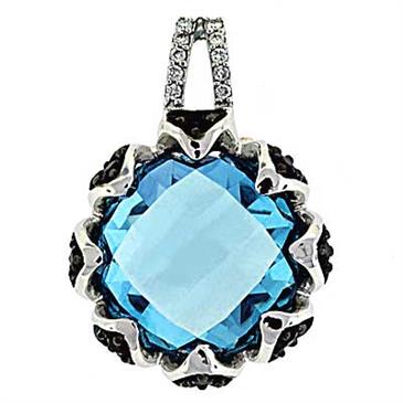 Prima 14k White Gemstone Pendant Prima 14k White Gemstone Pendant