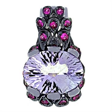 Prima 14k White Gemstone Pendant Prima 14k White Gemstone Pendant