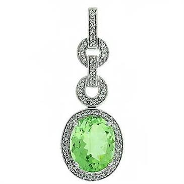 Prima 14k White Gemstone Pendant Prima 14k White Gemstone Pendant