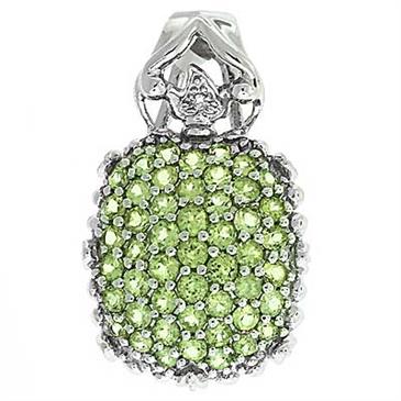 Prima 14k White Gemstone Pendant Prima 14k White Gemstone Pendant