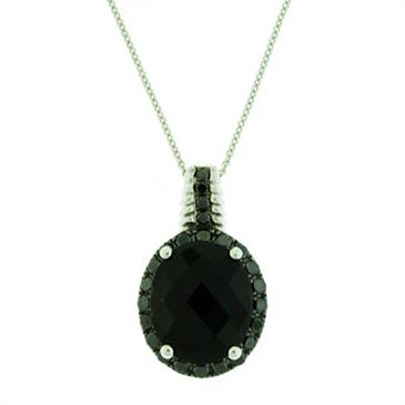 Prima 14k White Gemstone Pendant Prima 14k White Gemstone Pendant