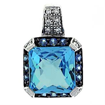 Prima 14k White Gemstone Pendant Prima 14k White Gemstone Pendant