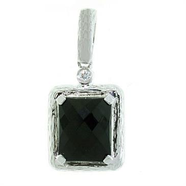 Prima 14k White Gemstone Pendant Prima 14k White Gemstone Pendant