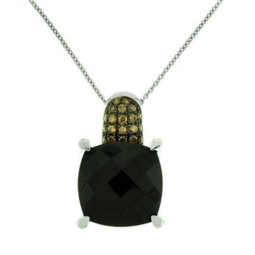 Prima 14k White Gemstone Pendant Prima 14k White Gemstone Pendant